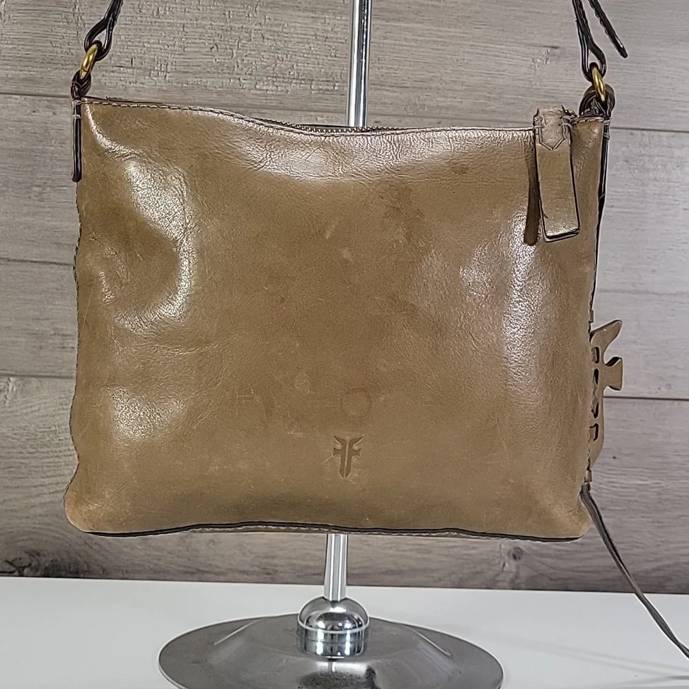 Frye Light Brown Leather Crossbody Bag